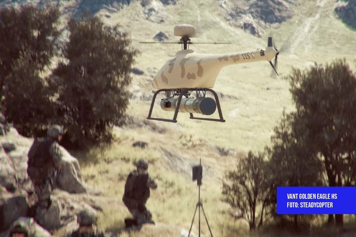 Steadicopter presenta el nuevo VANT Golden Eagle Heavy Strike